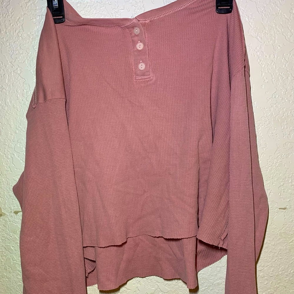 pink cropped sweater